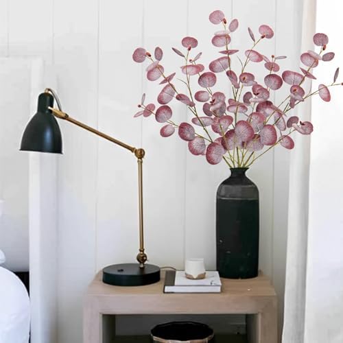 Lifelike Artificial Eucalyptus Stems 3Pcs for Home and Wedding Decor