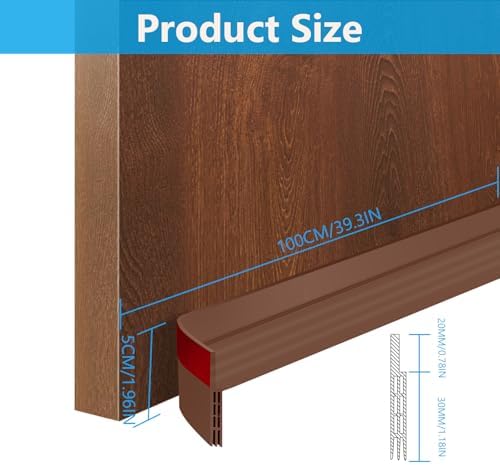 Ainiv Door Draft Stopper Under Door Seal Anti-Collision Brown