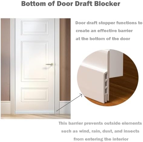 Timfcbs Under Door Draft Blocker 5 Pack White 2x39in