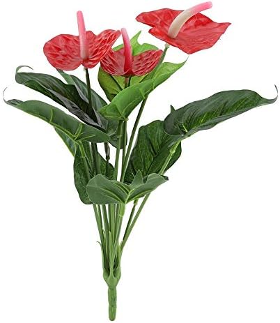 Fdit1 Artificial Red Anthurium Flowers Bouquet for Wedding Home Decor