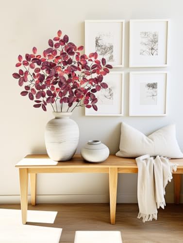 3PCS Artificial Greenery Stems Fall Faux Branches for Vase Wedding Decor