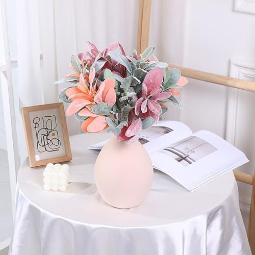 Lovmeety 6 Pcs Artificial Flocked Lambs Ear Stems