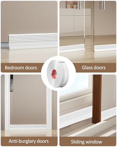 Cloorde Under Door Draft Stoppers 4pcs 39inch White
