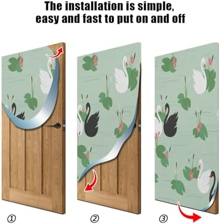 Susiyo Green Two Swans Halloween Door Cover