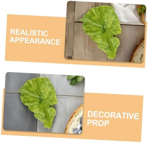 Luxshiny 10pcs Lifelike Fake Leaves Artificial Vegetables for Home Decor Kitchen Displays and Photography Props