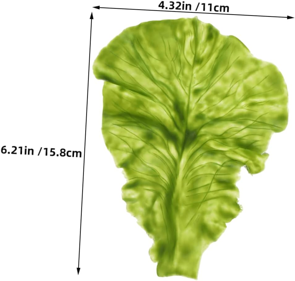 STOBAZA 6pcs Realistic Artificial Lettuce Leaves Decor