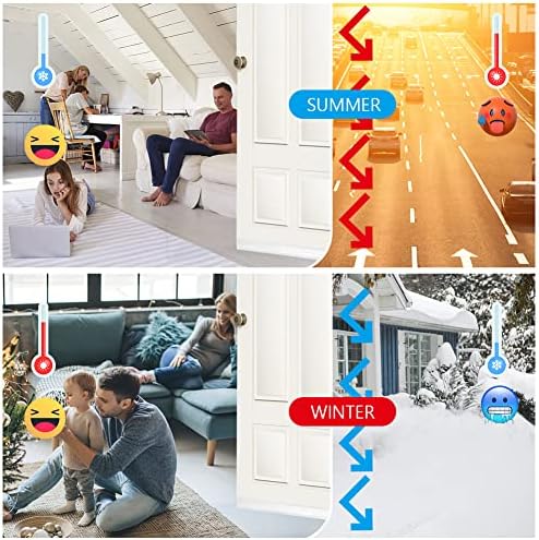 Ainiv 2 Pack Door Draft Stopper Weather Stripping Seal - White