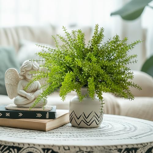 5PCS Artificial Boxwood Greenery Faux Plants for Garden Farmhouse Decor