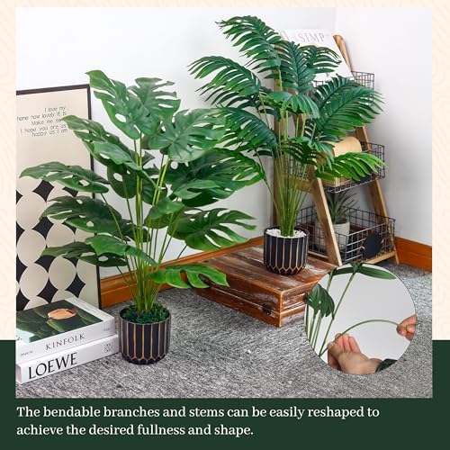 Der Rose 28 Inch Fake Palm Tree Artificial Plants for Home Office Decor