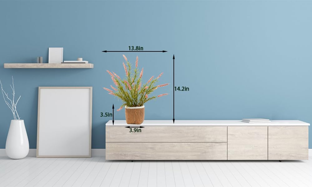 Artificial Sage Plants 142 Inches Tall for Office Desk Shelf