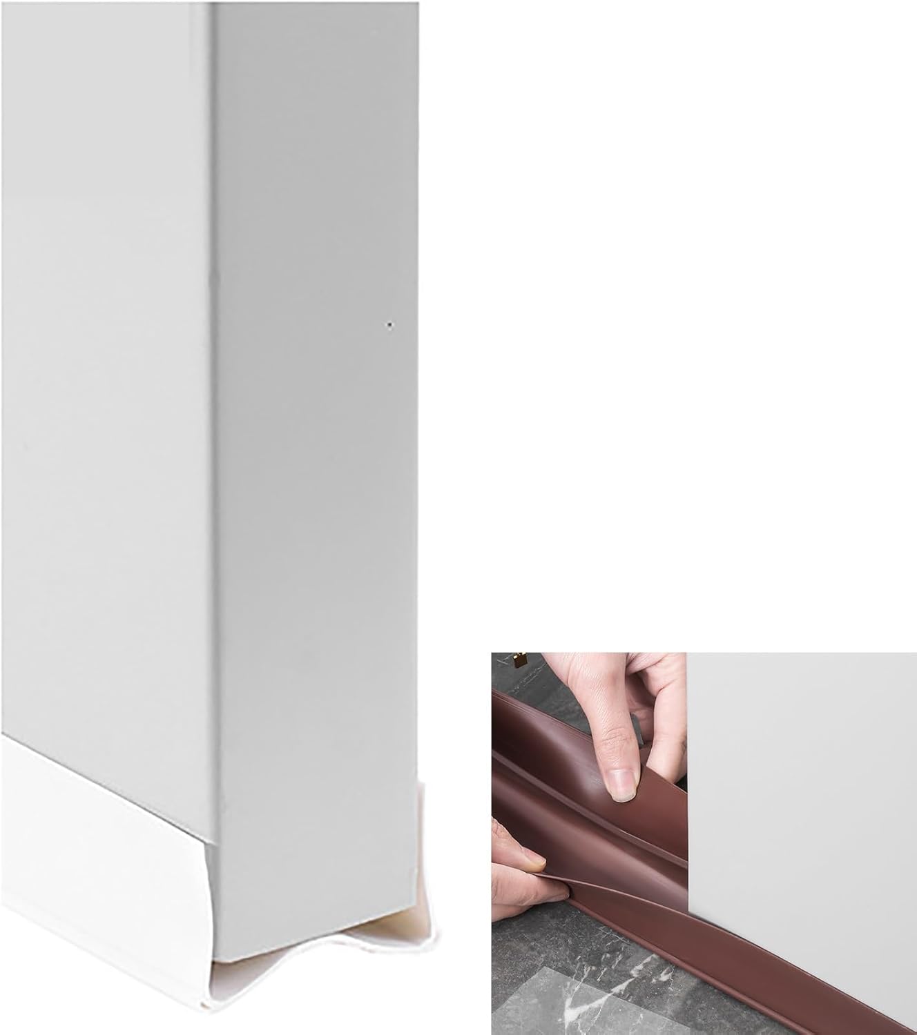 PVC Weather Stripping Door Seal Windproof Soundproof 38 in White