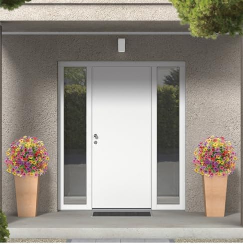 Artificial Flower Garden Stake 24 Multicolor UV Resistant Plastic Faux Greenery