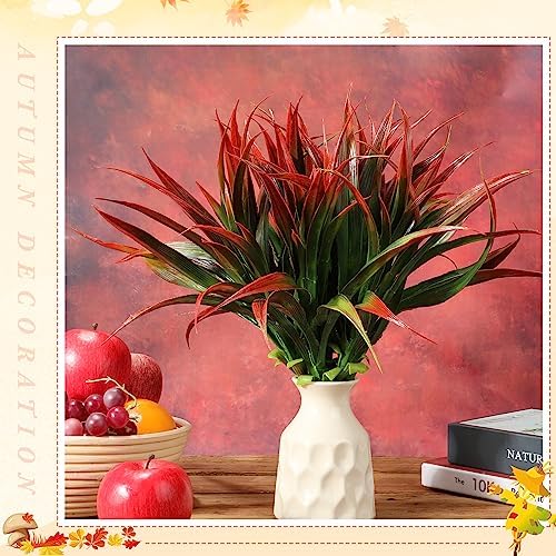 50 Pcs Artificial Tropical Plants Tall UV Resistant Fake Grasses for Home Garden Office Patio