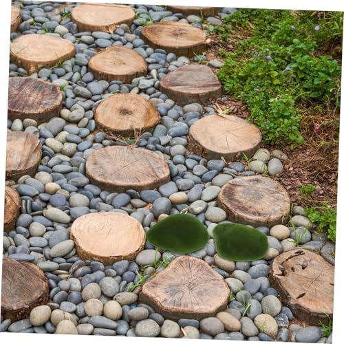 VICASKY 6pcs Artificial Moss Rocks for Home Decor Crafting