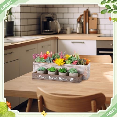 WILLBOND 100 Pcs Artificial Succulent Plants Bulk Decoration Set