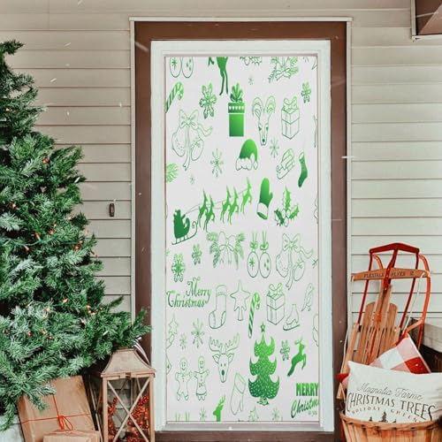 Susiyo Christmas Door Cover Decorations 36 x 98 in