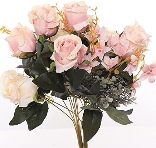 Artificial Roses with Stem for Wedding Decor and Home Use