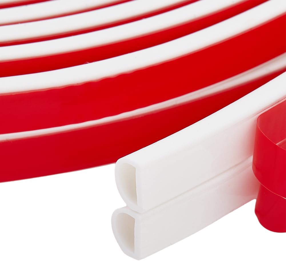 SUPERFINDINGS 6M D-Shaped Silicone Seal Strip Self Adhesive Door Frame Draft Excluder