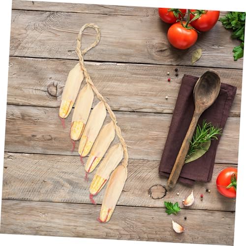 2Pcs Realistic Hanging Fake Corn Skewers Decor for Home Kitchen Garden Wall Ornament