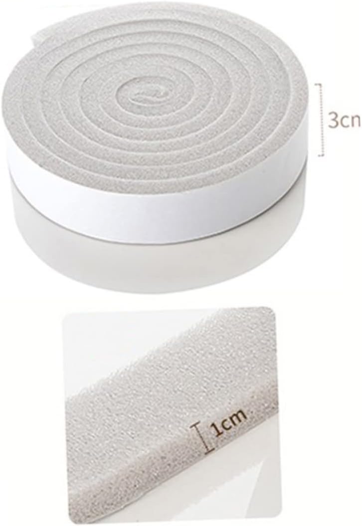 Door Draft Stopper Sponge Seal Strip Heat Cold Resistant Adhesive