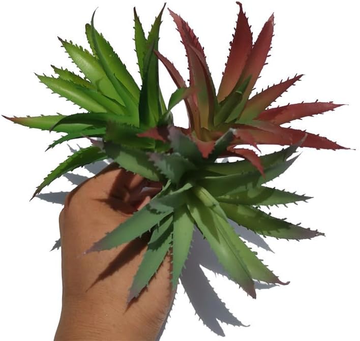 Red Artificial Aloe Succulent Plant