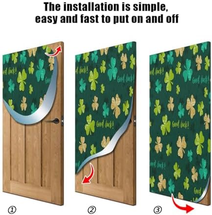 Susiyo Green Golden Shamrock Halloween Door Cover
