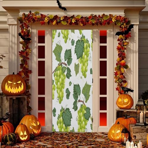 Susiyo White Grape Bunch Halloween Door Cover