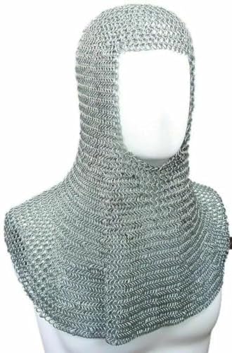 HALLOWEEN Chainmail Hood LARP Adult Silver