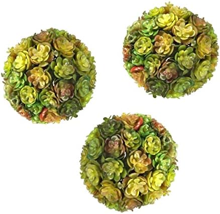 The Bridge Collection Faux Hen Chick Succulent Orbs Set of 3