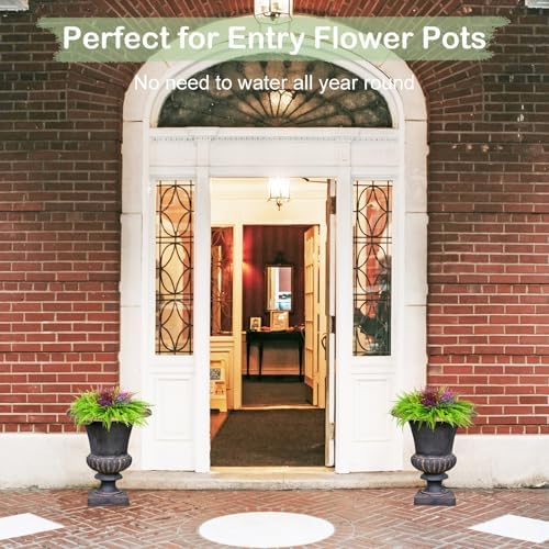 24 Pcs Artificial Greenery Faux Boston Ferns and Lavender Flowers