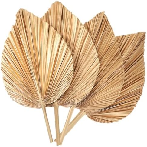 4 Pcs Large Gold Dried Palm Leaves Decor