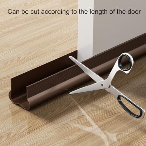 PAPABA Door Stopper Weather Stripping PVC Door Sweep White