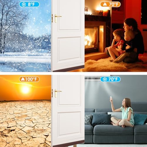 Xiaohemiao Draft Stopper 2 Pack - Silicone Door Sweep for Bottom of Door