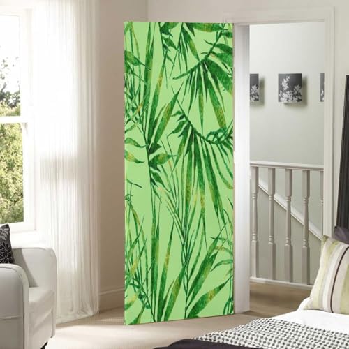 Susiyo Watercolor Chaotic Palm Green Door Cover Xmas Decor