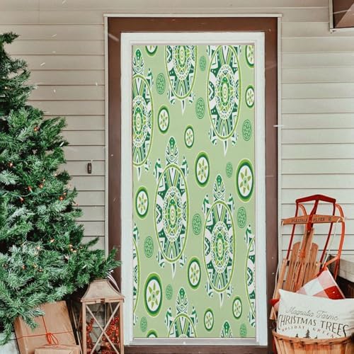 Susiyo Turtles and Flowers Halloween Door Cover