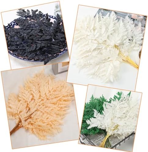Tavkite Dried Boston Ferns 10 PCS Realistic Leaves for Wedding Decorations