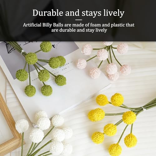 ACJRYO 14in Dried Flowers Balls 9pcs Yellow Wedding Decor