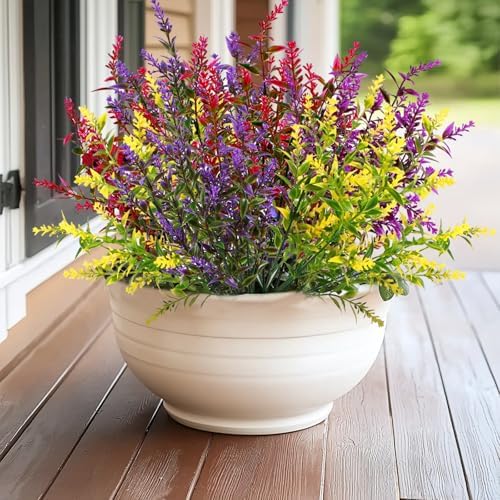 20 Bundles Artificial Lavender Flowers for Outdoor Summer Decor