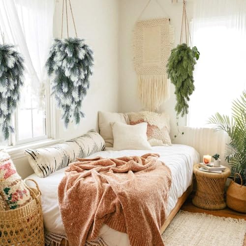 RECUTMS 2-Pack Artificial Pine Needle Branches for Christmas Decor