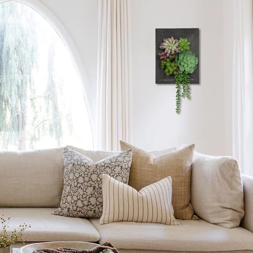 Fake Plants Succulents 3D Artificial Wall Hanging Indoor Decor