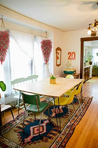 SJL Hanging Artificial Lavender Plants 4pcs Red