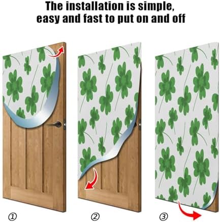 Susiyo Clover Pattern Door Cover for Halloween Decor 32x79 in