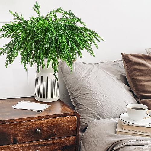 Jutom 80 Pcs Artificial Norfolk Pine Branches