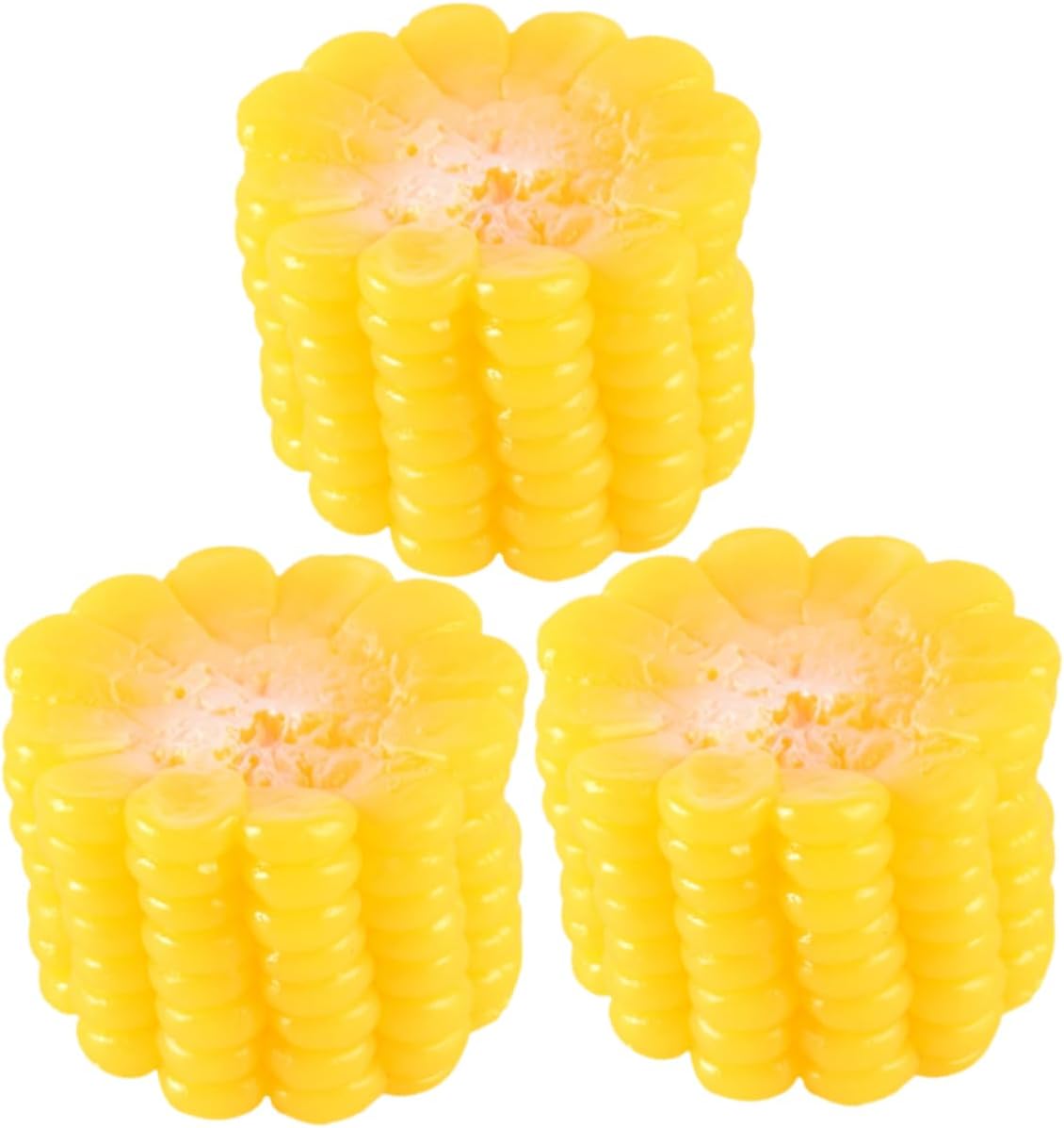 3pcs Realistic Corn Decor Models for Home Kitchen Display and Educational Use