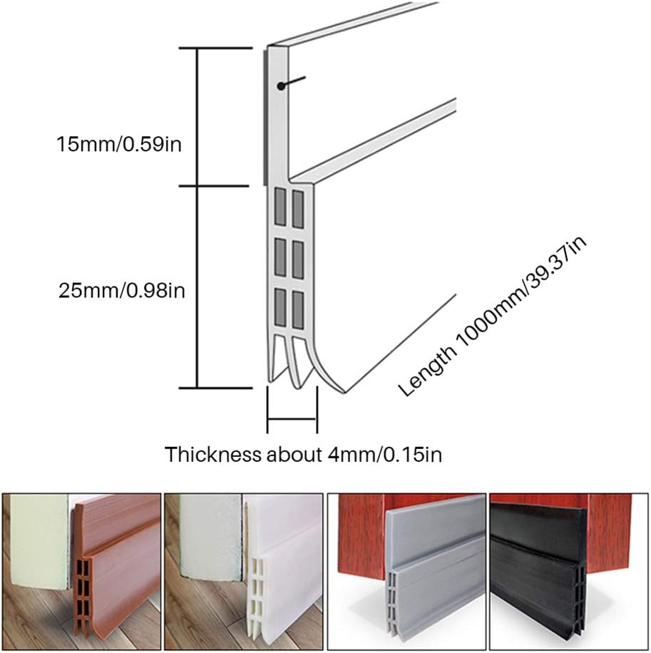 YEmirth 2 Pack Door Draft Stopper White