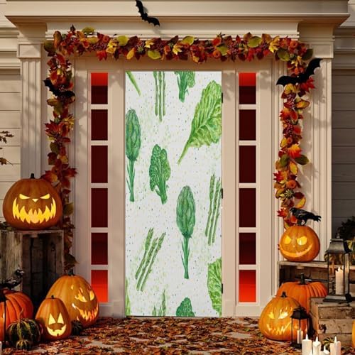 Susiyo Fresh Green Vegetables Halloween Door Cover