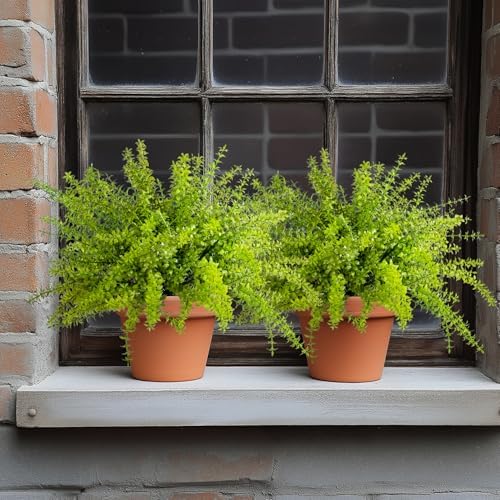 5PCS Artificial Boxwood Greenery Faux Plants for Garden Farmhouse Decor