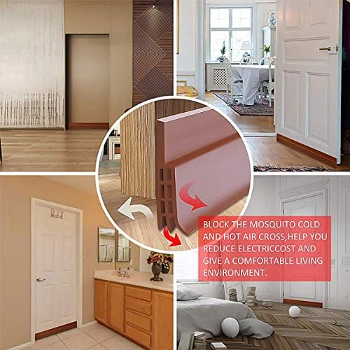Suptikes 2 Pack Door Draft Stopper Brown 2 W x 39 L