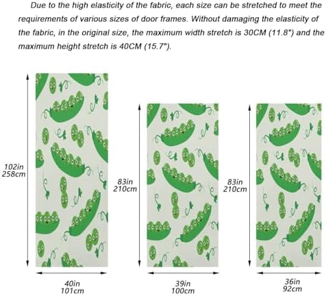 Susiyo Kawaii Peas Green Halloween Door Cover