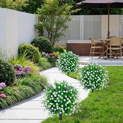 Ronyila Artificial Topiary Ball Trees Set of 2
